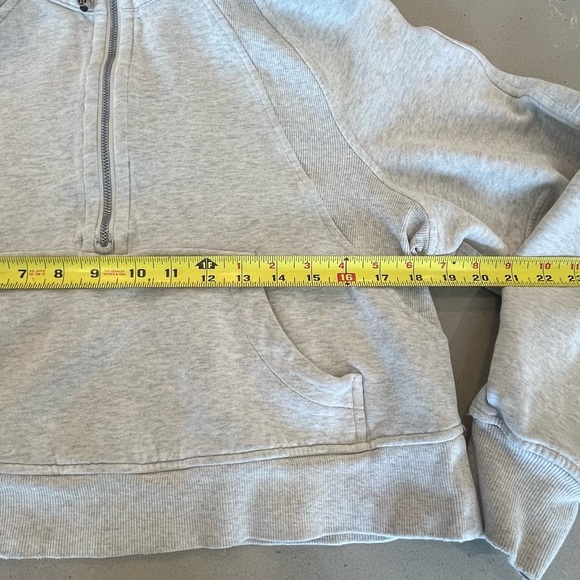 Lululemon Scuba Oversized Half Zip Hoodie Heathered Core Light Grey XS/S LW3DUSS - Picture 12 of 14